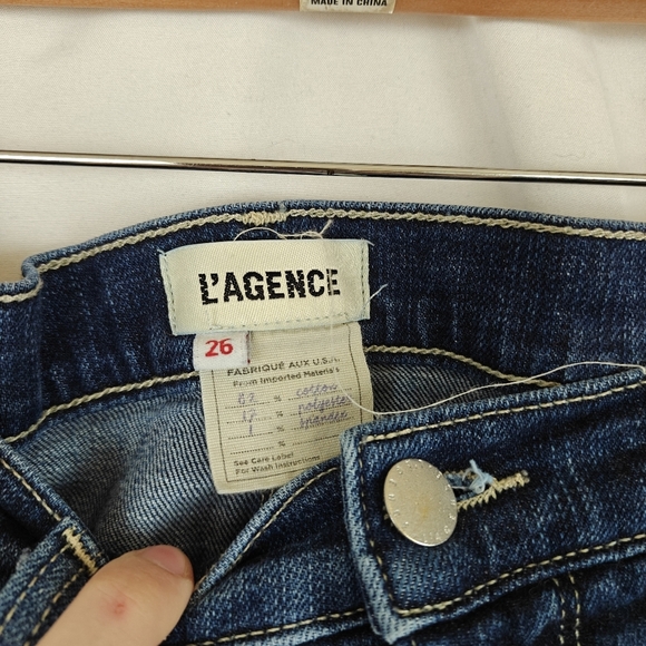 L'Agence Alexia Jean High Rise Cropped Cigarette In Atwood Wash Size 26 - Picture 6 of 10